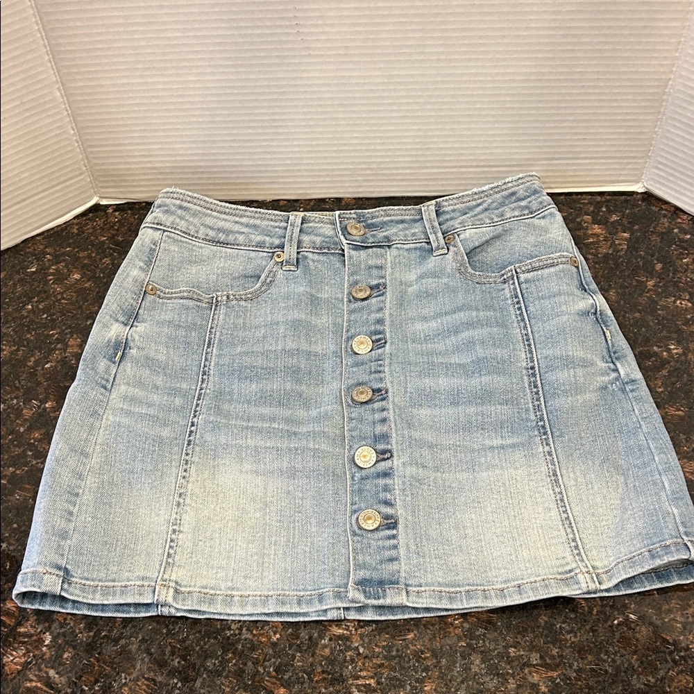 2018 American Eagle Button-Front Denim Skirt - image 1